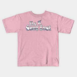 THE GOOD FOOT - (Chrome / Black outline) Kids T-Shirt